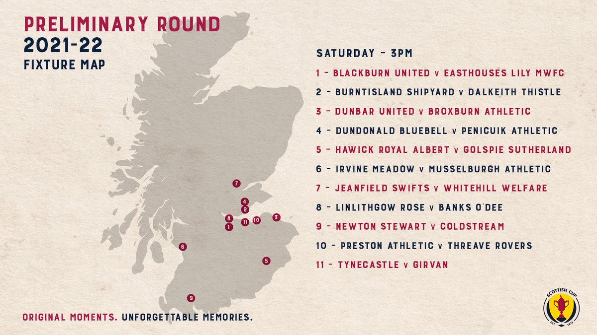 ScottishCup's tweet photo. It's Preliminary Round Saturday, and we have eleven ties all kicking off at 3pm this afternoon 🙌

Where are you heading?

#ScottishCup https://t.co/ipqfD7VwDq