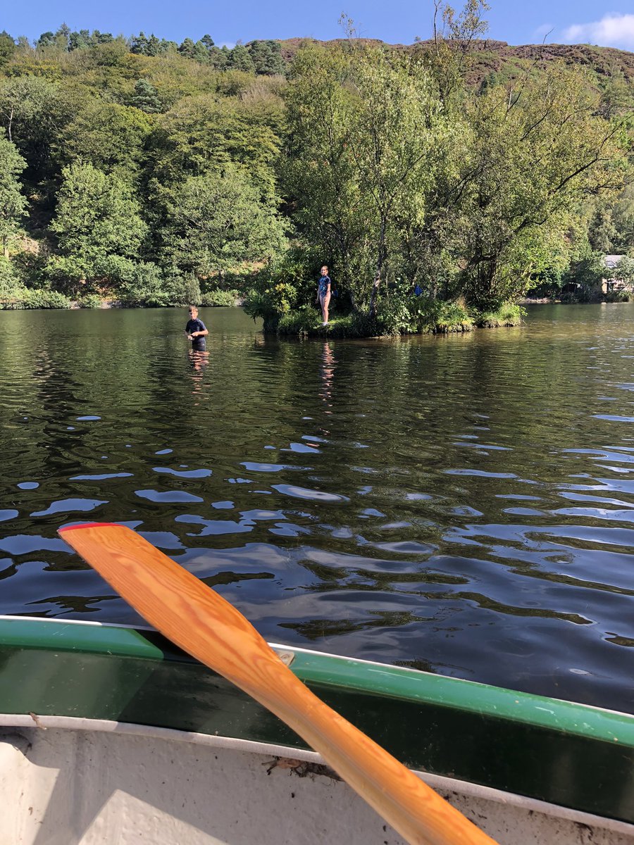 tdore8's tweet photo. Just dropped the kids off Swallows and Amazon style on a little island in the middle of a lake in Snowdon. Time to float around on the lake listening to TMS! @bbctms https://t.co/totRPHTQ8H