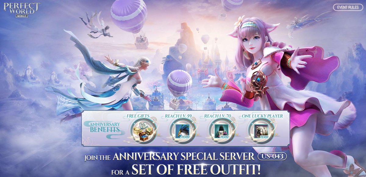 PerfectWorldM's tweet photo. #PWMEvents

The new server pre-registration event has been upgraded! ❤️

Join our Anniversary Server Pre-registration Event now to earn a set of FREE permanent outfits, gifts worth 900 gold ingots, and even a Permanent Rare Mount!!! 💰 

Details here: 
https://t.co/slQRy6Gjik https://t.co/HOgiR12czc