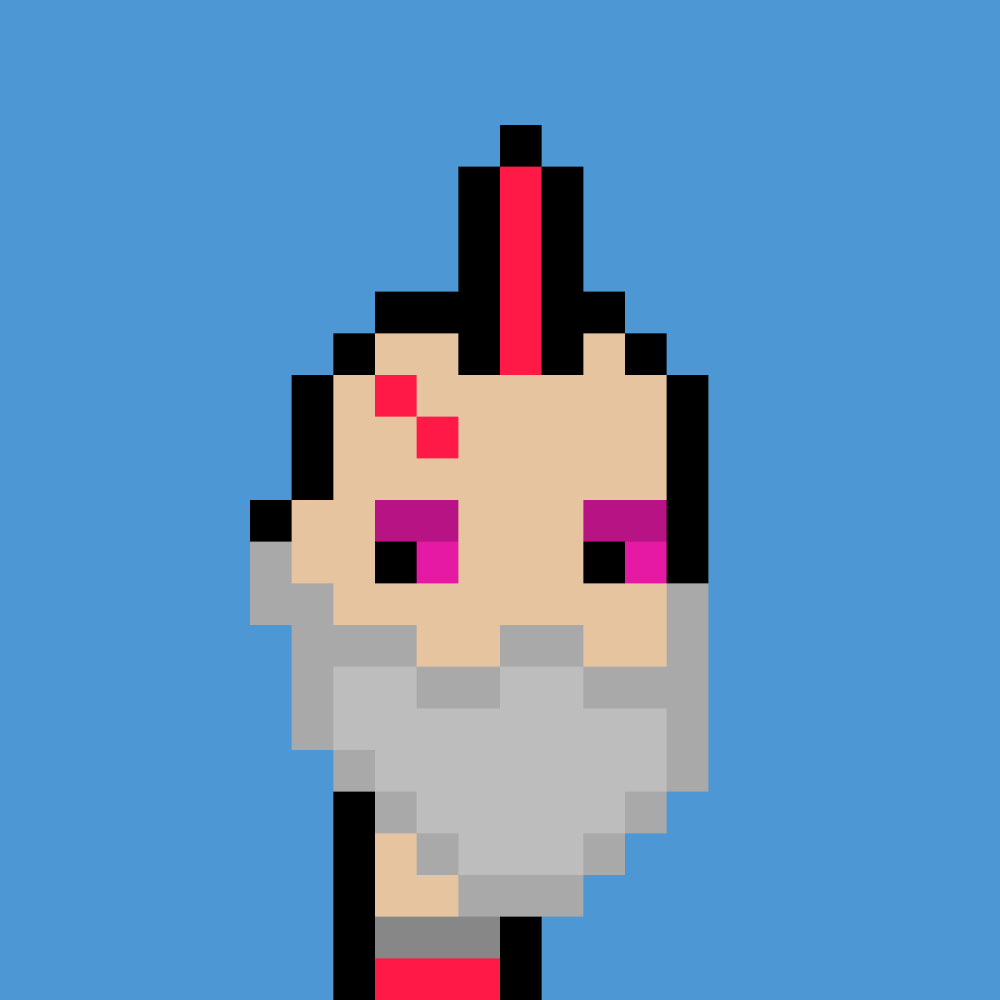 ParallelPunks's tweet image. Parallel Punk #024 was sold on secondary market for 15xtz