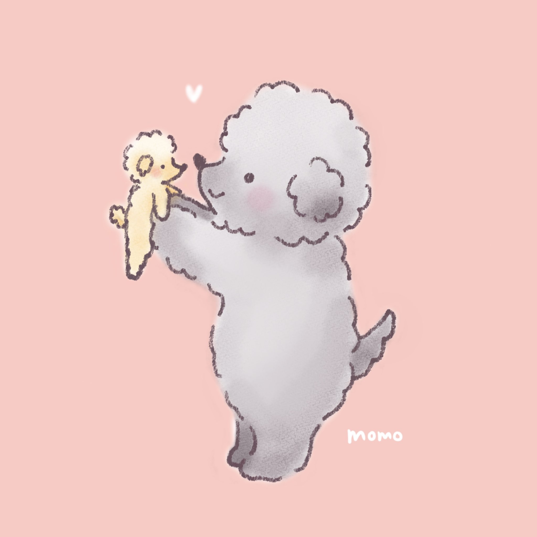 Momo お気に入りのぬいぐるみ ゆるふわイラスト 犬イラスト イラスト T Co 7y5wfrxzd2 Twitter