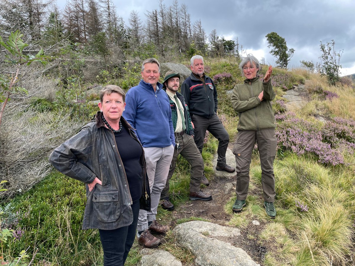 MWU_LSA's tweet photo. Nationalparkleiter Roland Pietsch & @claudiadalbert sind durchs #Ilsetal gefahren und zum #Scharfenstein gewandert. Die Vorstellung der Aufgaben und Arbeit im #Nationalpark #Harz standen im Fokus. Themen wie #Waldentwicklung sowie #GrünesBand wurden u. a. besprochen. #MULEdirekt https://t.co/570y7up1G6