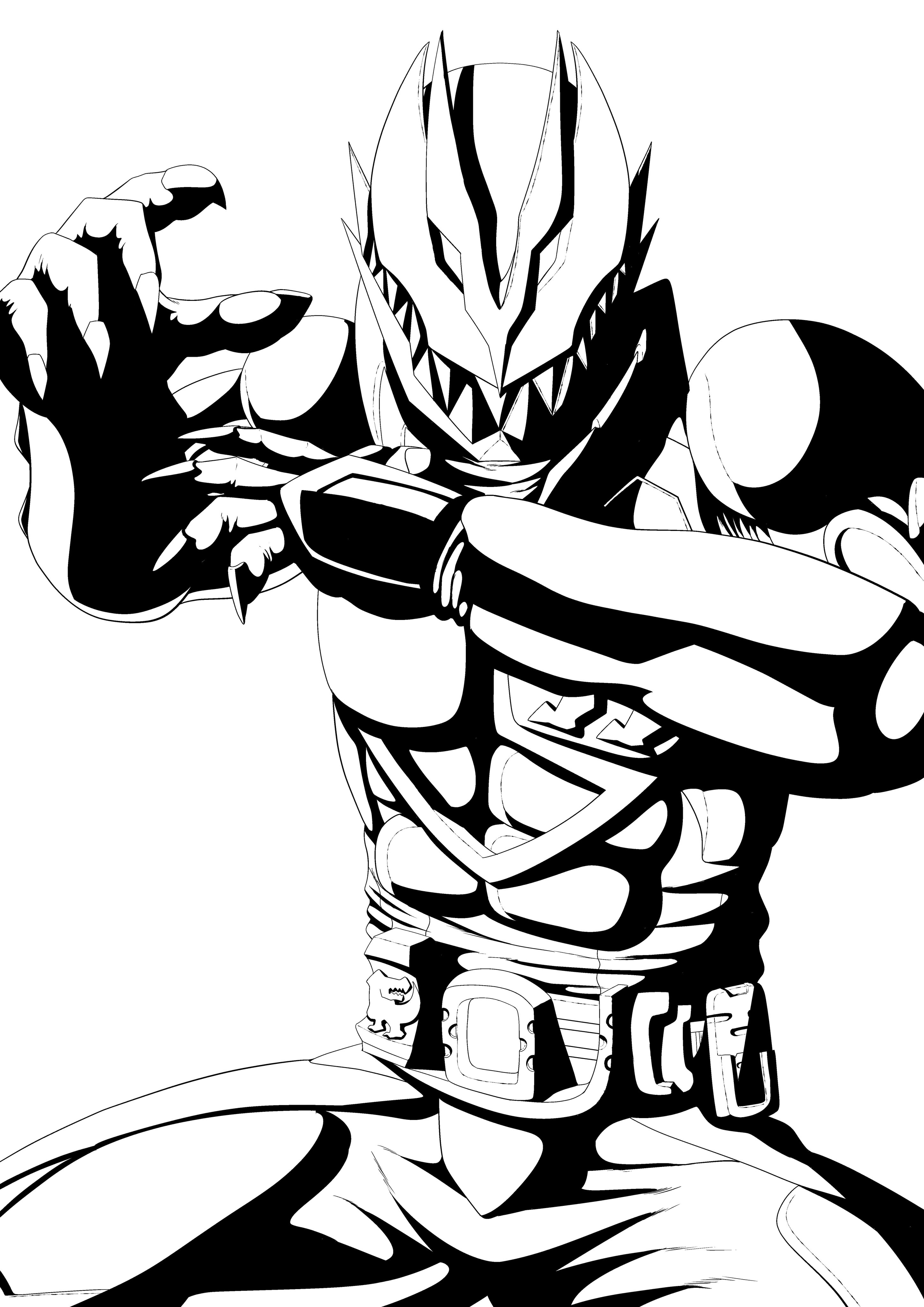 メカジキ弐號 仮面ライダーリバイス 仮面ライダーリバイ レックスゲノム イラスト 久々に趣味絵 のペン入れ ベタ T Co Fkgqvxxrfx Twitter