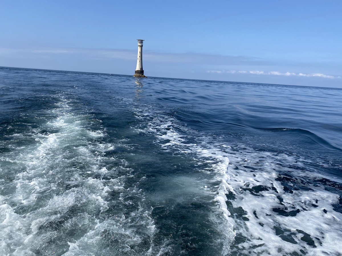 BISHOP’S ROCK LIGHTHOUSE 

The first land that Ian and Sentinel passed 85 days after leaving New York 🇺🇸🚣‍♀️🇬🇧 It was a welcome sight and now he and fellow rower and friend Rob Munslow feature on the boat tour 📣😂 @scillyboating @StMarysHbr @OfIsles #islesofscilly #rowsentinel