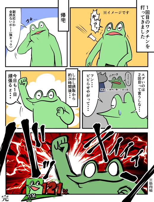 1回目のワクチン打ちに行った絵日記です! 
