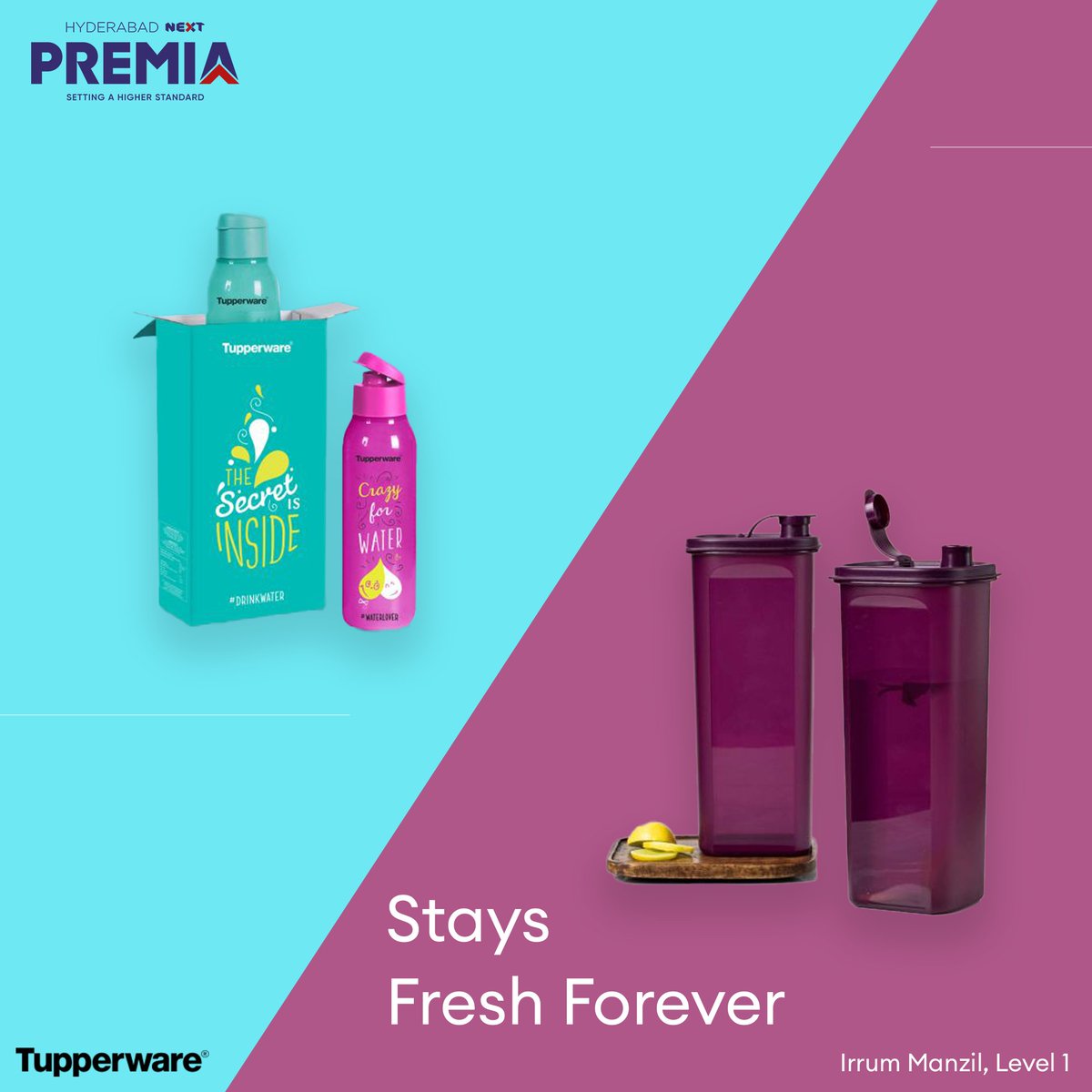 HydNext's tweet photo. Better your life with well-designed and handy products from @TupperwareIndia. Visit the store at Next Premia Mall today!
#nextpremiamall #irrummanzil #TupperwareIndia #productsforyouth #ChooseGoodEveryday #WaterIsLife https://t.co/gt2olIn4EC