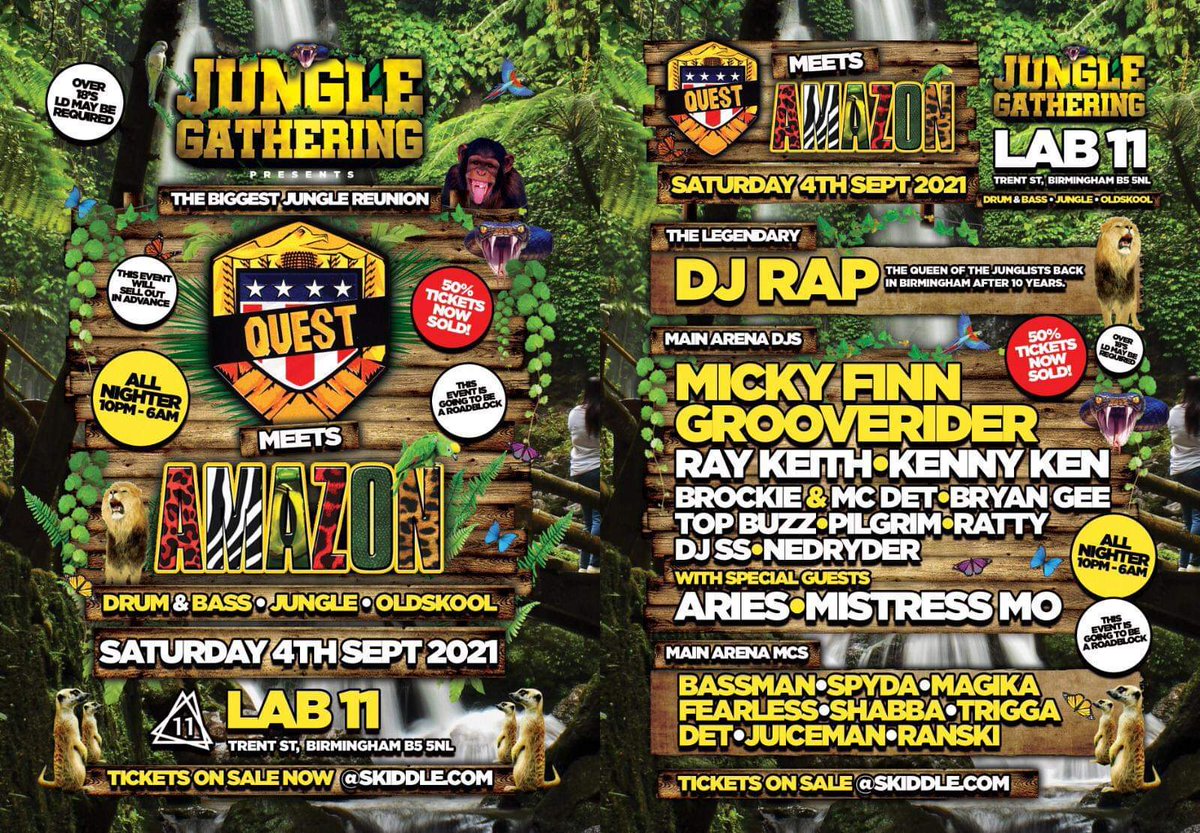 Quest // Amazon //_ Jungle Gathering //_ 4.9.21 //_ @Lab11Warehouse //_ Who's reachin? 💪🏿👊🏿🔥 #quest #amazon #mcfearless #junglednb #junglegathering #drumandbass