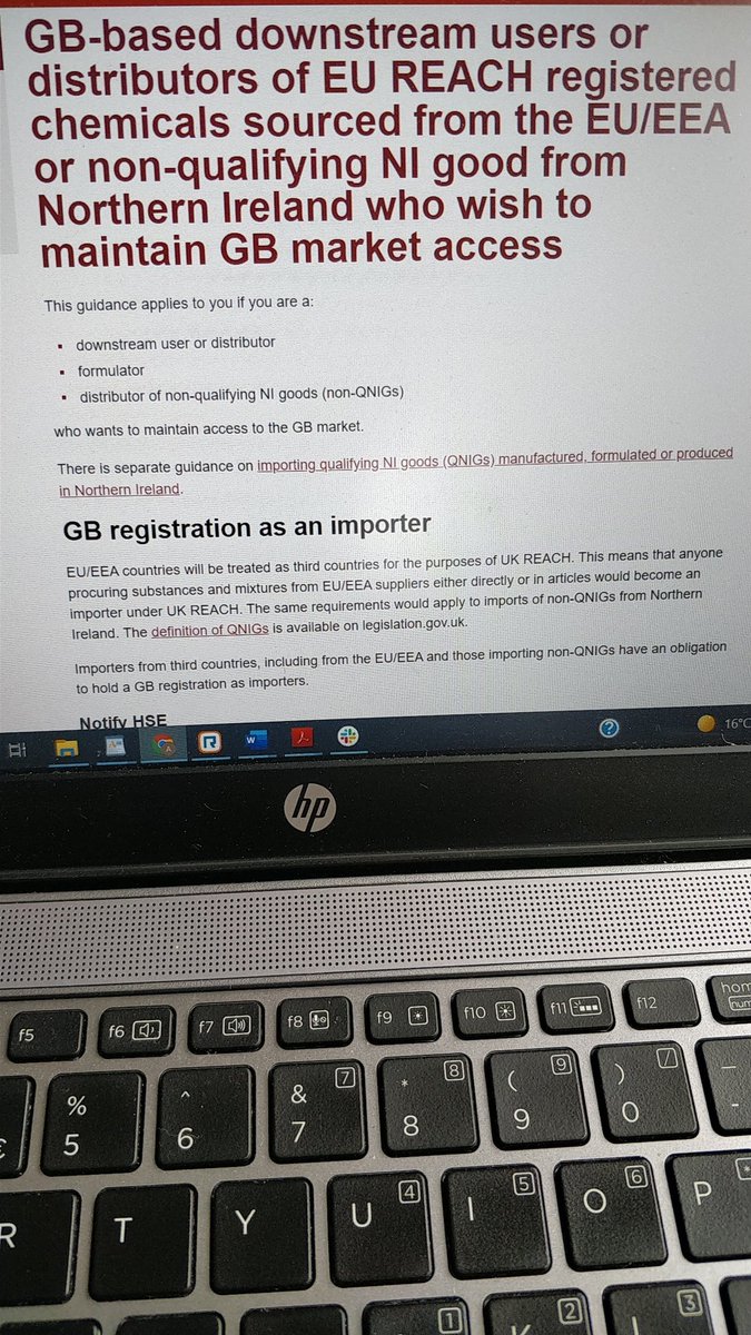 I'm trying to understand what we have gained from this "control of our laws" thing that #brexit has given. We want to buy and use eco-friendly cleaning product for a small charity. The #UKREACH Stat' Inst' applies to us. #HSE points at archive here. #WTF? Look at that title. 😡🤬