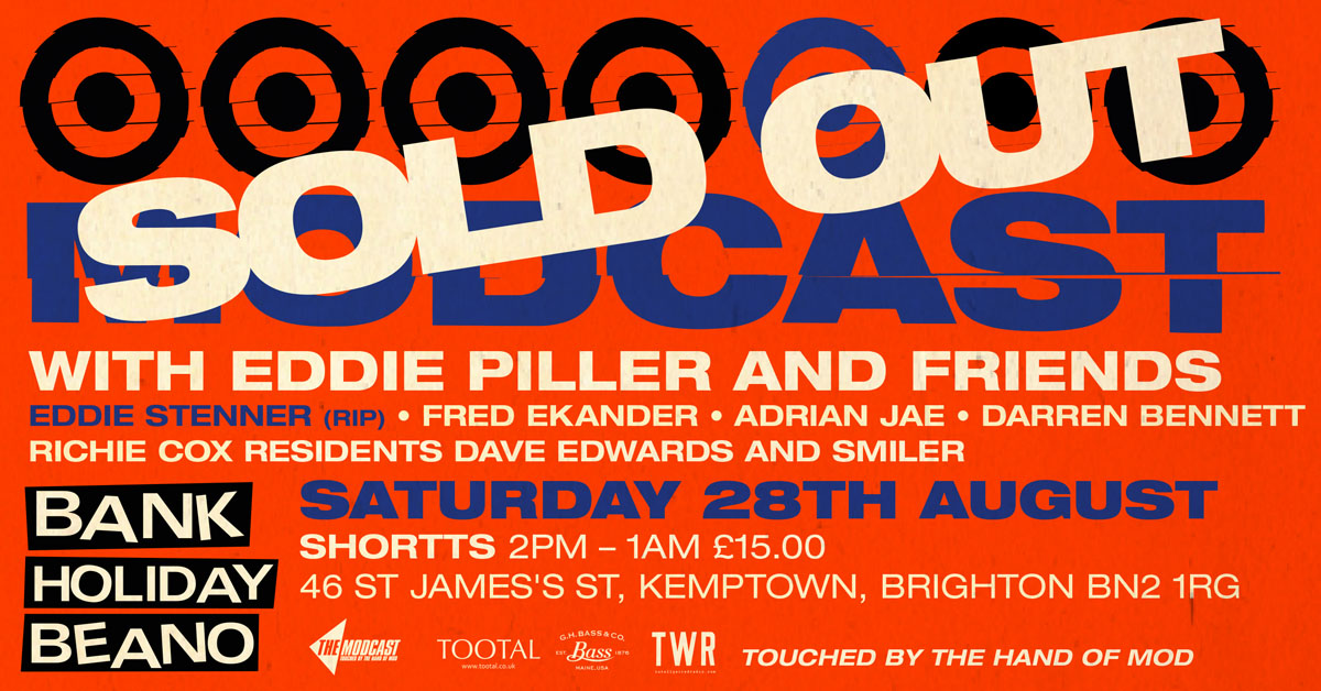 Sat MODCAST..  please pick up wristbands from <a href="/Shorttsbar/">Shortts Bar</a> before 6pm..  Can't wait to see everyone <a href="/sarahbolshi/">bolshi</a> <a href="/eddiepiller/">Eddie Piller</a> <a href="/scene64/">David Edwards</a> <a href="/ReligionThe/">ModsTheNewReligion</a>  <a href="/Modculture/">Modculture</a>  <a href="/suityourselfmod/">Suit Yourself Modernists</a> <a href="/DrBobJones/">Dr. Bob Jones</a>