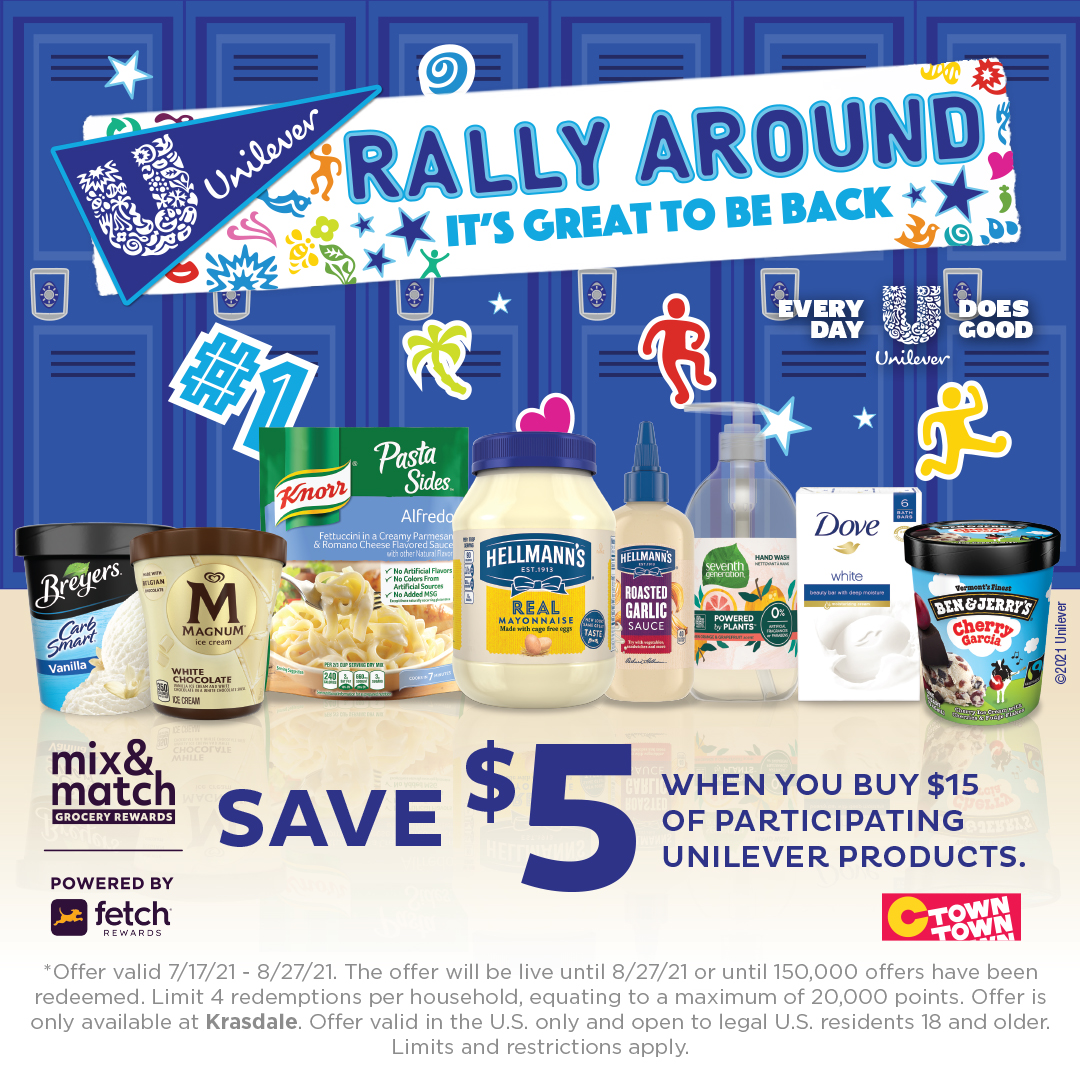 We all love to save our hard-earned money! Thankfully, you can save $5 when you buy $15 of participating @unilever products at CTown when you download the @fetchrewards app!
