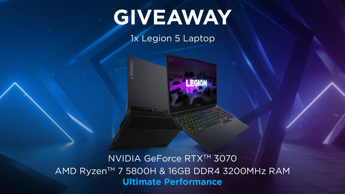 Lenovo Legion UK & Ireland (@lenovolegionuki) on Twitter photo 🚨🚨 GIVEAWAY 🚨🚨
In celebration of our UK&I launch we are giving away ONE Legion 5 so that you can unleash your ✨inner savage!✨
How to enter 👇👇
❤️ LIKE
🔁 RT
➡️ FOLLOW <a href="/LenovoLegionUKI/">Lenovo Legion UK & Ireland</a>
💬 COMMENT & tell us when your last upgrade was
T&Cs 📝 bit.ly/3sSqCGd 🚨🚨 GIVEAWAY 🚨🚨
In celebration of our UK&I launch we are giving away ONE Legion 5 so that you can unleash your ✨inner savage!✨
How to enter 👇👇
❤️ LIKE
🔁 RT
➡️ FOLLOW <a href="/LenovoLegionUKI/">Lenovo Legion UK & Ireland</a>
💬 COMMENT & tell us when your last upgrade was
T&Cs 📝 bit.ly/3sSqCGd
