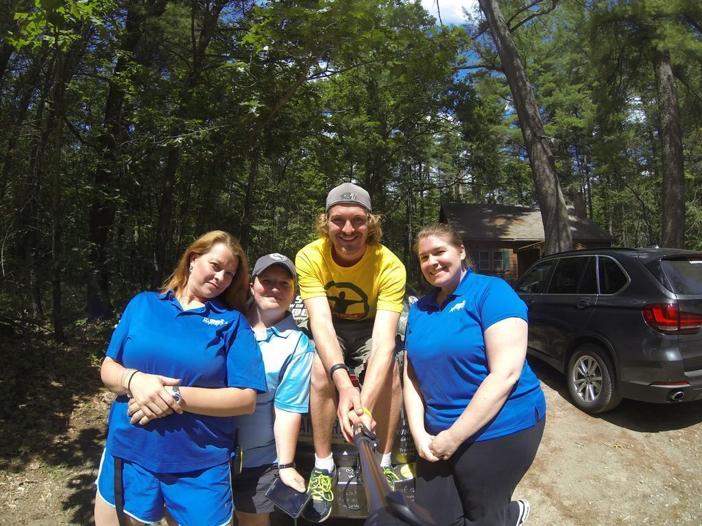 #TBT - A quick selfie with some of the staff at Camp Massapoag in Dunstable, Mass., before getting back on the road ...

Here's where you can order your copy of <a href="/ChrisStrub/">Chris Strub</a> 's '50 States, 100 Days: The Book' -- buff.ly/2VP0hXF