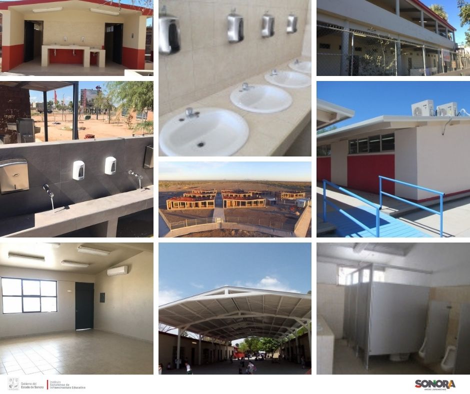 ISIEsonora's tweet photo. En estos seis años de gobierno trabajamos con acciones de mejora, construcción o rehabilitación en 8 de cada 10 planteles de educación Básica. #SextoInformeDeTrabajo 
#SonoraSigue 
#MejorInfraestructuraMejorEducación https://t.co/QELrE13zvD