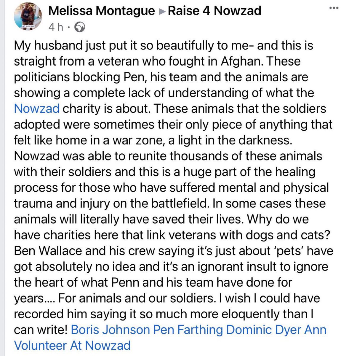 Taken from elsewhere. So eloquently put. This is the reason #OperationArk #penfarthing #NowzadRescue #nowzad must be helped
