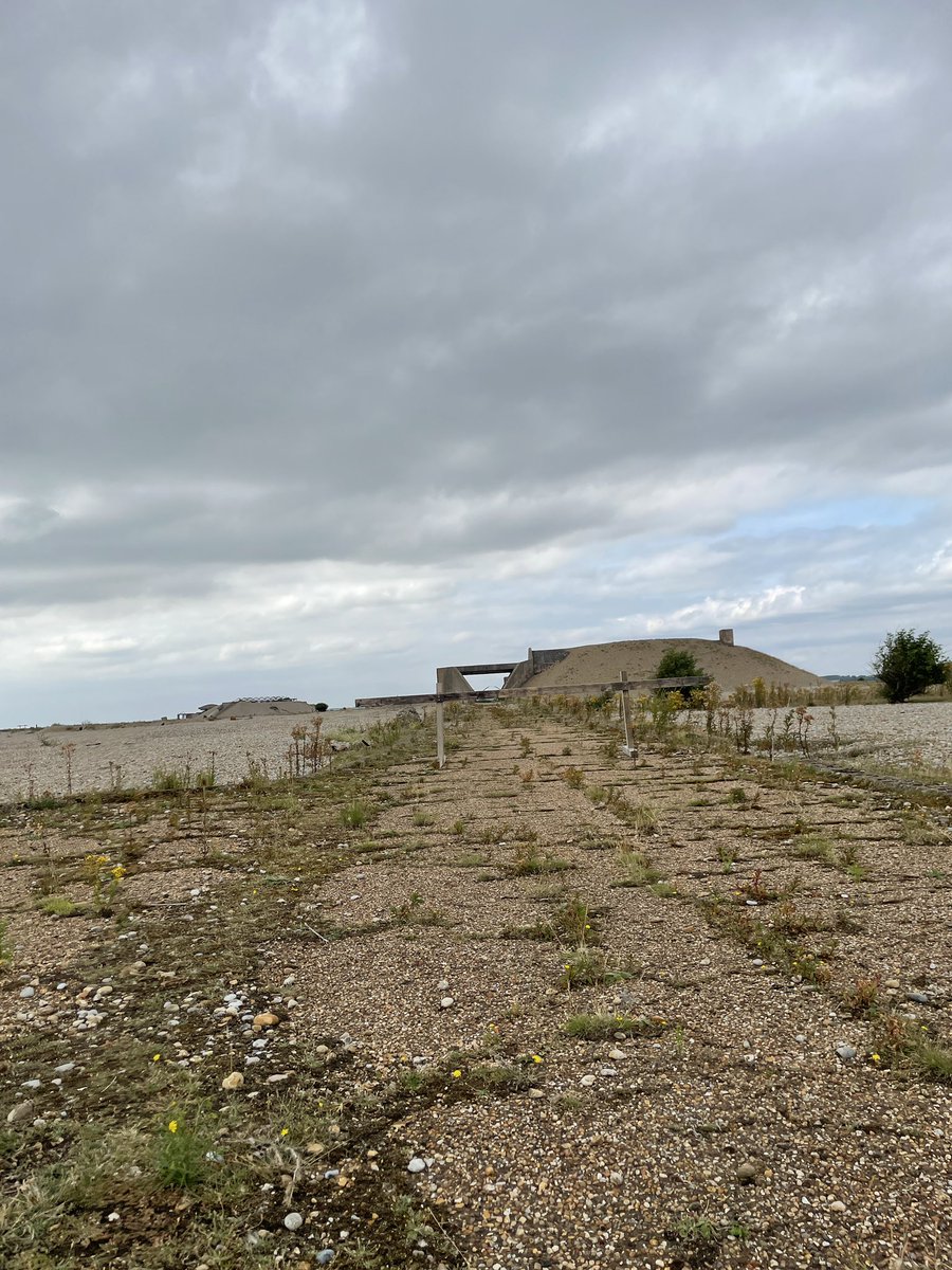 Took a trip to #orfordness to see #Afterness Eerie, ominous abandoned Cold War buildings, and artists’ responses. Tough to work with/against this environment.#suffolkart
