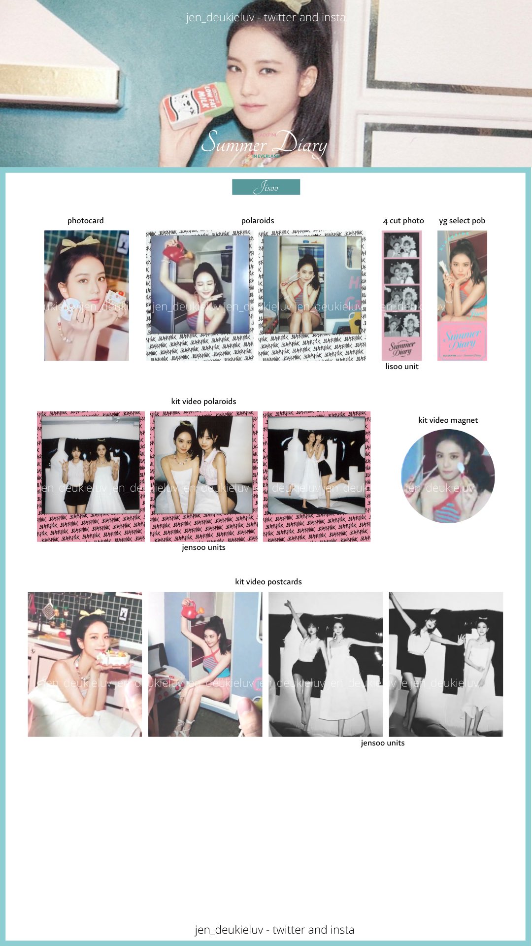 BLACKPINK リサ Summerdiary（BLACKPINK diaries в X