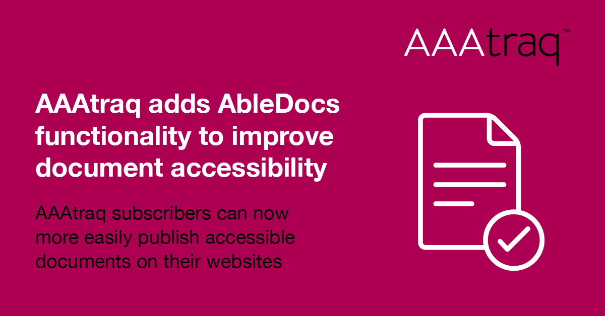 AAAtraq's tweet photo. We partnered with @able_docs earlier this year to enable subscribers to more easily publish inclusive documents on their websites.
Find out more about our partnership:
https://t.co/QLvzruwjdf
#AAAtraq #ADA #DigitalInclusion #OnlineInclusion #Inclusion #Section508 https://t.co/nMh4XPd1KA