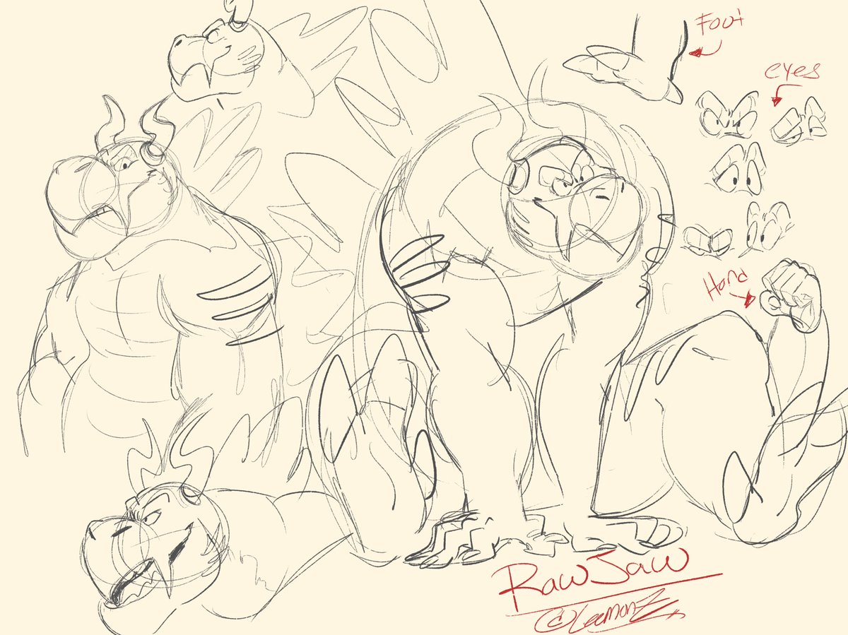 LeemonZ_620's tweet image. Did some RawJaw sketches this morning! One of my fave Dino OCs ahhh!! ❤️❤️#LeemonZ #oc #sketch #dino #RawJaw #characetrdesign #digital
