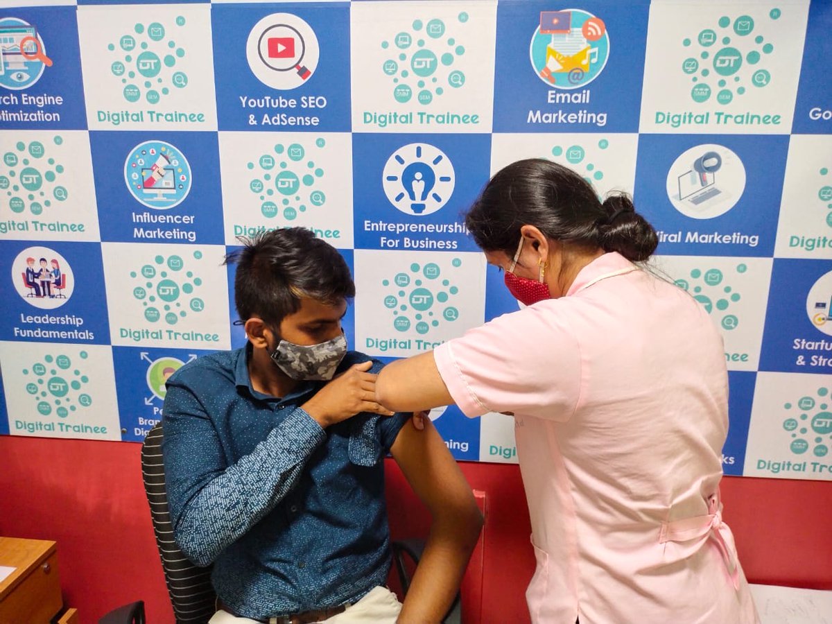 💉100% Vaccination 💉 Done At Digital Trainee.🙂
Now We Are All Set To Transform Our Student's Life At Digital Trainee Even In This Tough Situation. 👍
#digitaltrainee #covidvacccine2021 #covid #vaccinationday2021 #vaccinated_today #staysafe #stayhealthy #KeepSocialDistancing