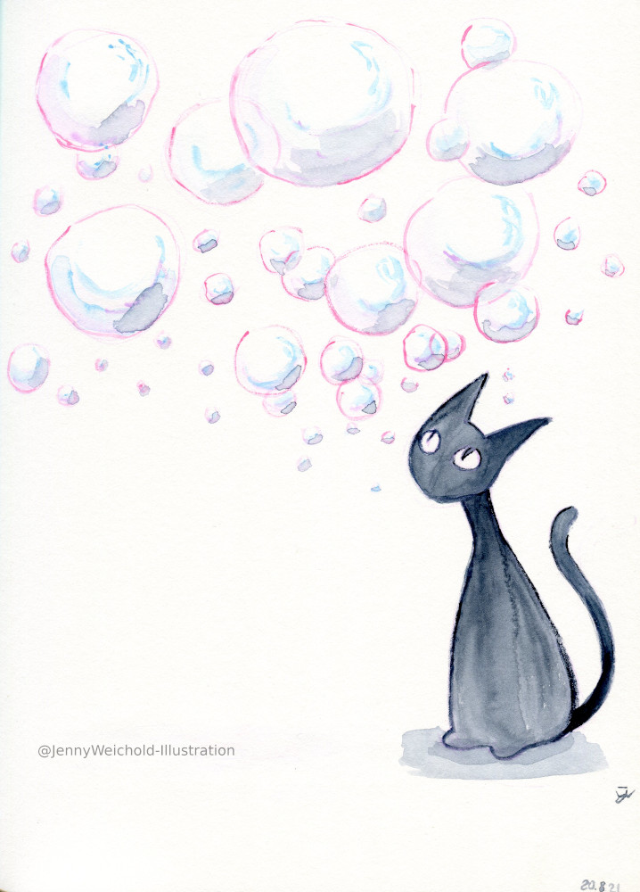 GrauerWind's tweet photo. Cat motifs are allways welcome -Greymouse #illustration #traditionalart #ArtistOnTwitter #watercolor #originalart https://t.co/12TY2ebJQB