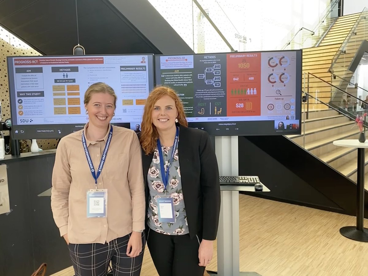To spændende dage med dygtige oplæg om kræftforskning i Danmark. @annkristineg og jeg har også deltaget med posters om vores forskning indenfor ældre med kræft “Prognosis-projektet”. Vi glæder os til at deltage igen næste år!#Samarbejdeomkræft #dkd2021 #DCCCcancer