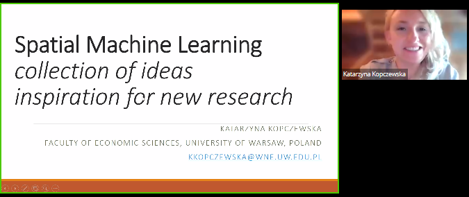 SpatialWarsaw's tweet image. And now, prof. Katarzyna Kopczewska @EconUW @SpatialWarsaw presenting &quot;Spatial Machine Learning – new opportunities for regional science&quot;

#machineLearning #spatialMethods @spatialanalysis