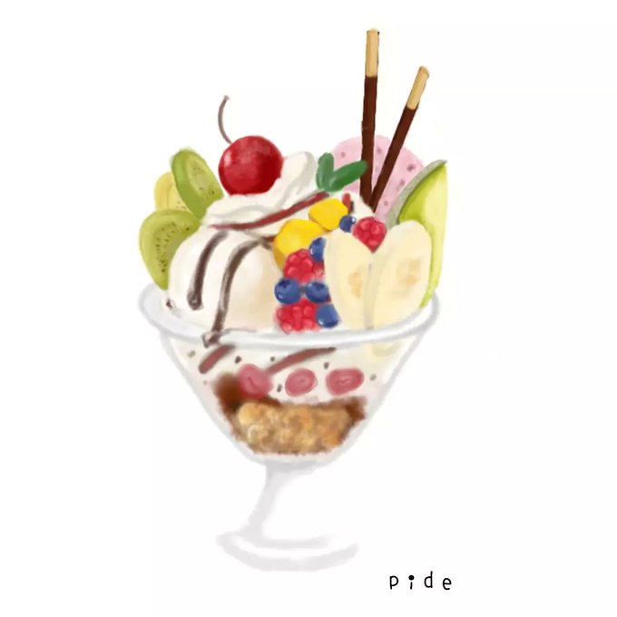 フルーツパフェのtwitterイラスト検索結果