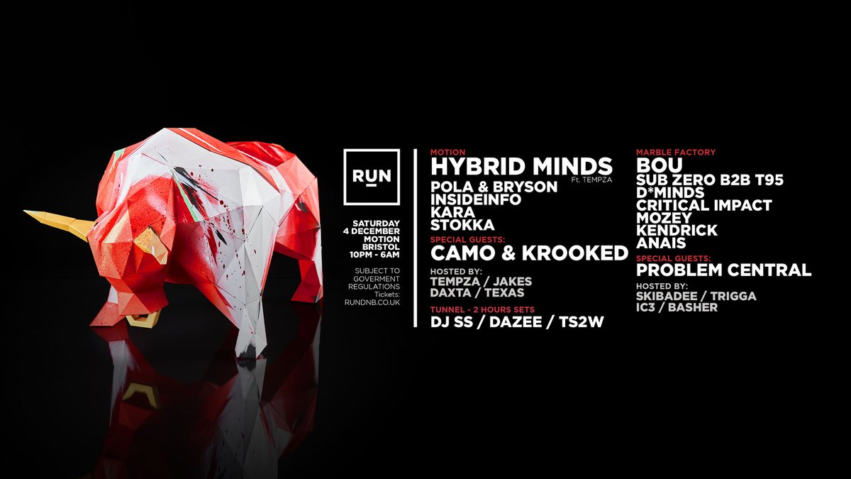 Presenting our biggest nighttime event in over two years! 🌙🔥 RUN 2021 is now on sale, pre-sale tickets were smashed and general sale are flying out - we can't wait to join you once again in the dance at @MotionBristol. @DMinds_ ▶︎ bit.ly/RUN2021-tickets #dnb #drumandbass