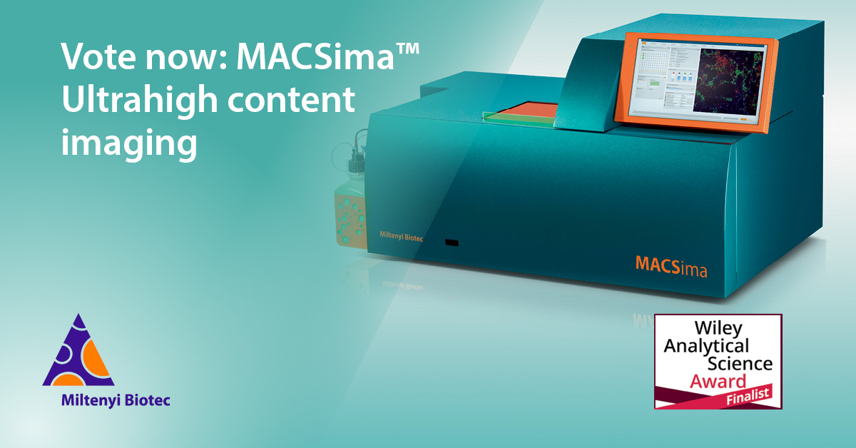 miltenyibiotec's tweet photo. MACSima ultra high content imaging platform - the ultimate innovative solution for high dimensional spatial imaging. Vote now for the MACSima to win the Wiley Analytical Science Award! #MACSima #histocytometry #bioimaging
https://t.co/lzB22sCMT9 https://t.co/6xArFLnuPr