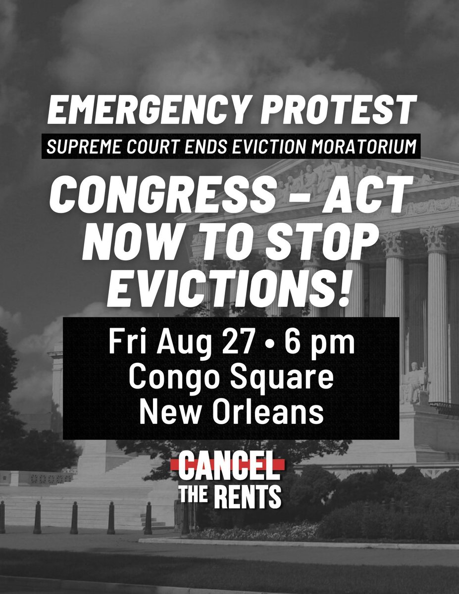 We need to build a nationwide movement to demand housing justice! @CancelTheRents

#canceltherents #canceltherentsandmortgages #cancelrent #cancelrentct #cancelrentandmortgages #housing #housingisahumanright #housingisaright #supremecourt #supremecourtenemyofthepeople