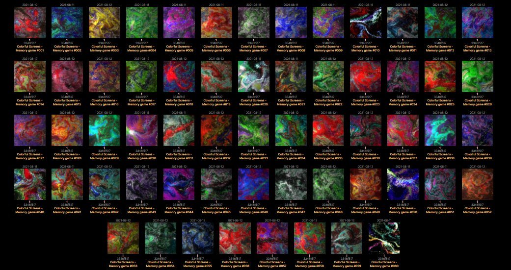 ColorfulScreens's tweet photo. 🚨2º GIVEAWAY ANNOUNCEMENT (Memory game collection)

🎁1 random art from Memory game collection

✅Follow @ColorfulScreens

✅Like and retweet

🍀Good luck!

⚠The winner will be revealed after @ColorfulScreens
 reaches 630 followers

#cnftgiveaway #CNFT #CardanoCommunity https://t.co/o4DfUO4bWa