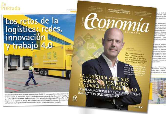 AHK_es's tweet photo. 🎙️Economía Hispano-Alemana entrevista en su último número a Luis Blanco, CEO de @viastoreES: “La transición hacia la #SmartFactory puede propiciar que la industria que se deslocalizó fuera de España vuelva otra vez” #RevistaAHK 
👉🏽https://t.co/0kuGRTTjQb https://t.co/gSYNw6q49O