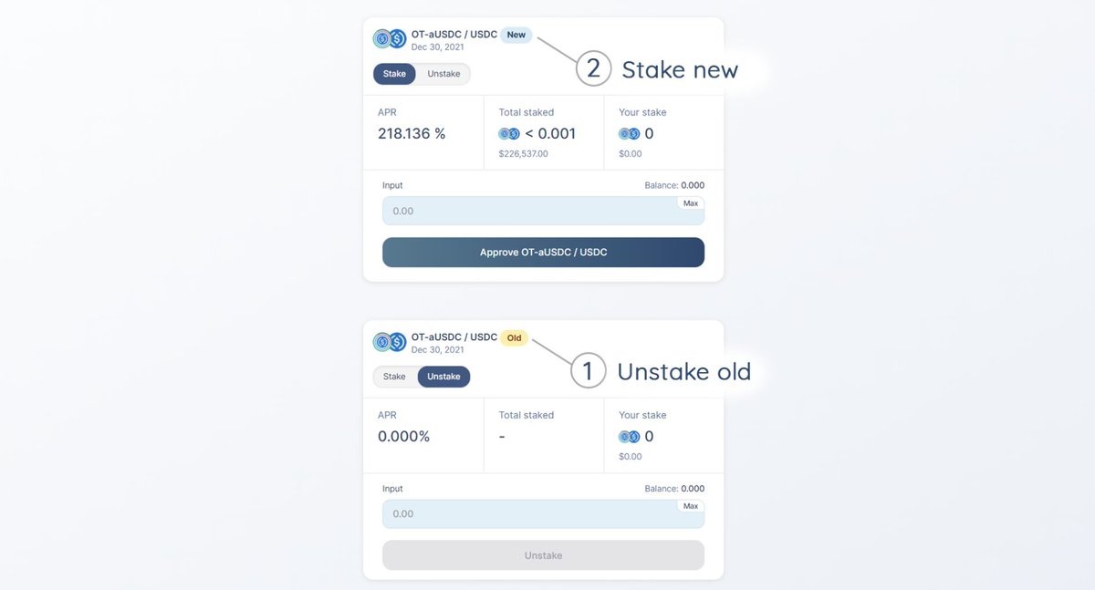 Happy Friday! Here are some activities for your todo list over the weekend 👇

Migrate your staked LP tokens in OT-aUSDC &amp; OT-cDAI pools to the new staking contract if you haven't done so. Those affected will receive an additional 150 PENDLE (on top of rewards) to cover gas fees.