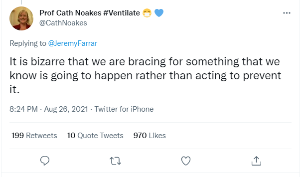 deadlyrhubarb's tweet photo. @RufusSG Panic stations at the ready. I respectfully suggest Prof Cath Noakes changes her bio to: #Hyperventilate 😵💙 https://t.co/DkqOh9Pz7y