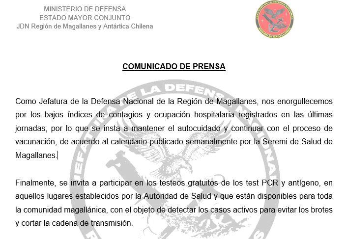 Jefatura de la Defensa Nacional Magallanes tweet media