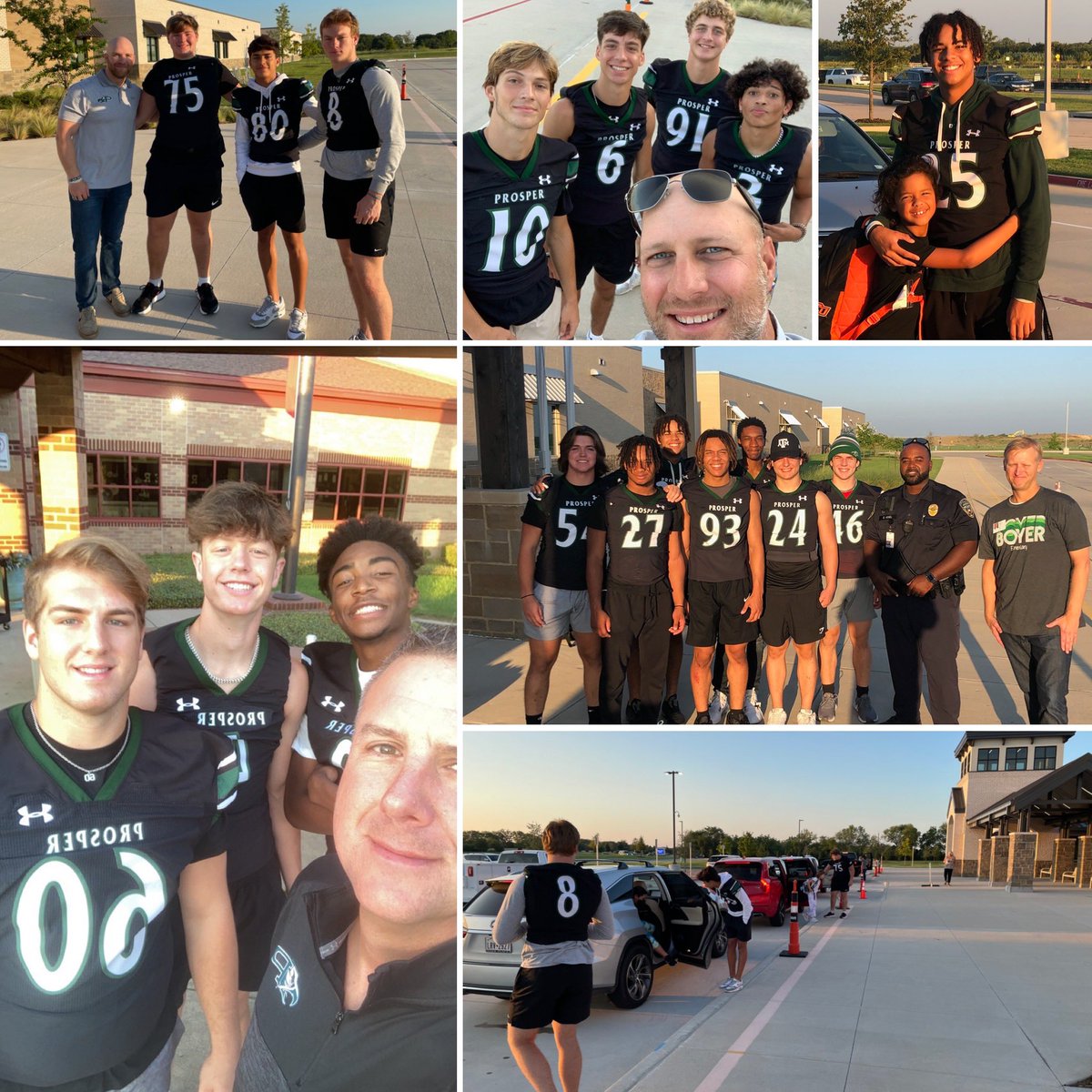ProsperEaglesFB's tweet photo. Late night win. Early morning service. 
Then to the weight room before 1st period starts. 

Core Value #1: Service to others.

Opening doors at all of our elementary feeders and making sure our kids get to the building safely. 
🦅🏆🥫🏴‍☠️
#DYJ #OffTheRails #family https://t.co/7sXPqQ5Kn2