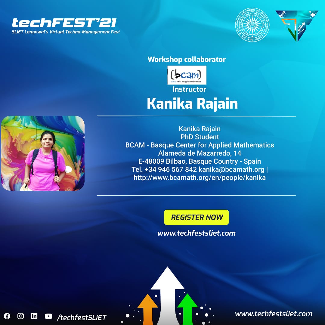 techfestsliet's tweet photo. Enhance your knowledge for studying abroad and research in Mathematics.
- Link to the workshop can be found by viewing the schedule of the workshop after registering for it on the website mentioned in the bio. https://t.co/5cYdtFDR4T