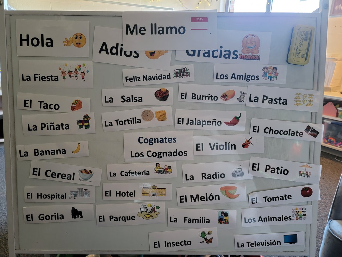 ProfesoraTT's tweet photo. Look at how many SPANISH terms my AWESOME ADE and DCE Students know already!  Can't wait to teach you more!  # SpanishROCKS @ADCCampus @HilliardSchools https://t.co/Li1qs0M8EO