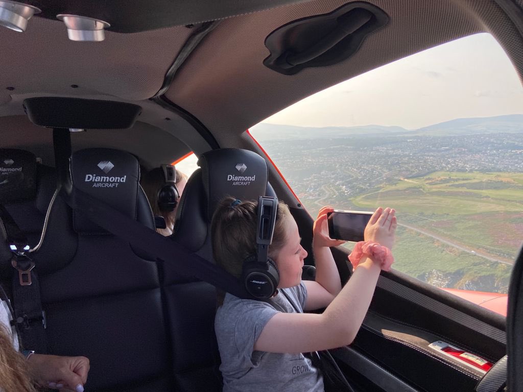 Window seat please dad? Never a problem on G-JAAM! #flyprivateiom #isleofman