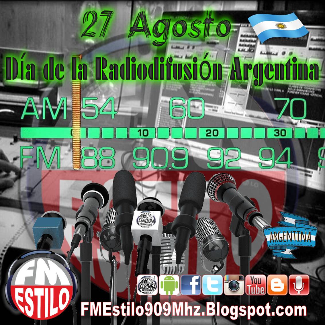 27 DE AGOSTO DÍA DE LA RADIODIFUSIÓN!!
La primera transmisión radial del mundo se hizo en la Argentina
El radioaficionado Enrique Susini y sus tres amigos César Guerrico, Luis Romero Carranza y Miguel Mujica, a quienes luego se los llamó "Los locos de la terraza".