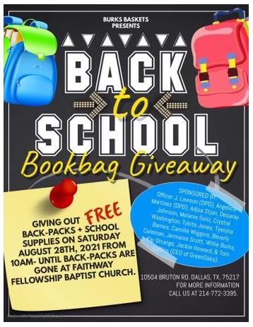 Back to School Bookbag Giveaway!