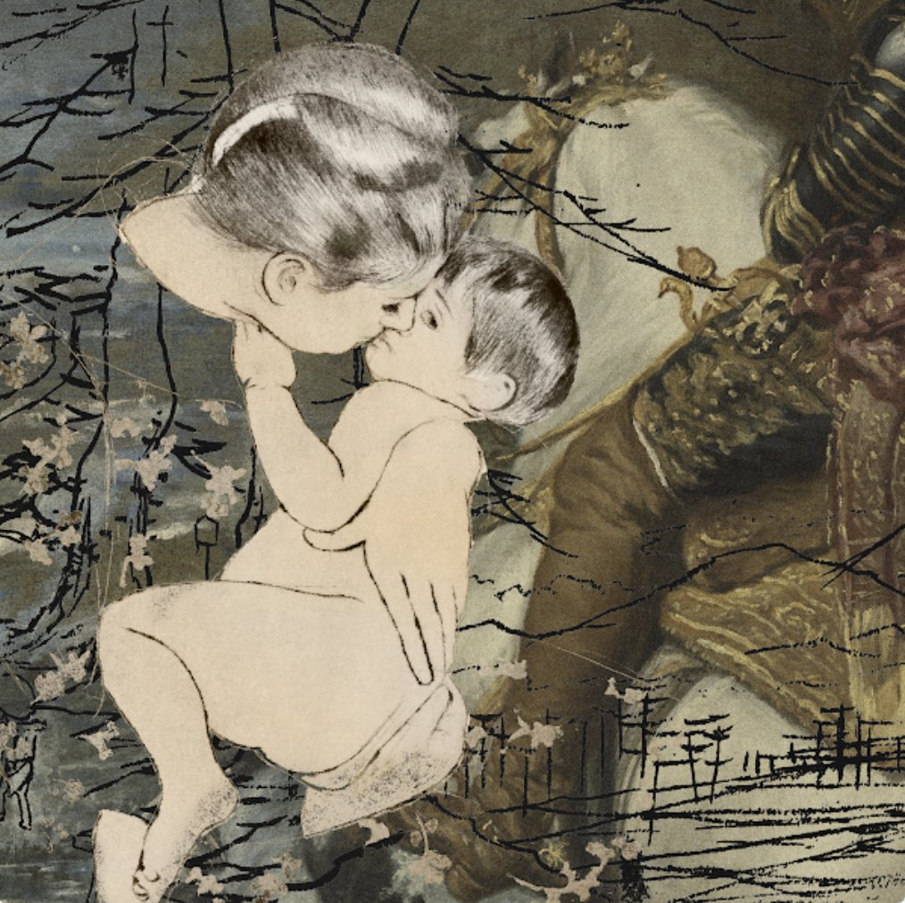 Grizzlyshort's tweet photo. Simulacra #0038 is a mix between a Velazquez, a Cassatt, and a Hiroshige... 

Several of these pieces are going at a bargain... 

👉 https://t.co/h8g3Dzggbn https://t.co/XYnWAUc0PE