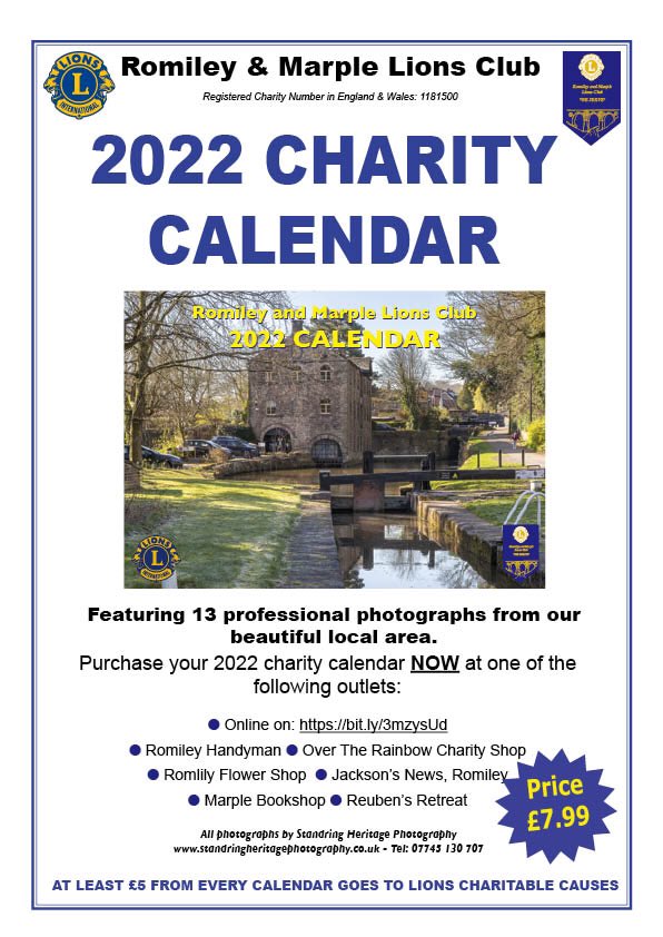 Romiley and Marple Lions launch their 2022 Calendar!