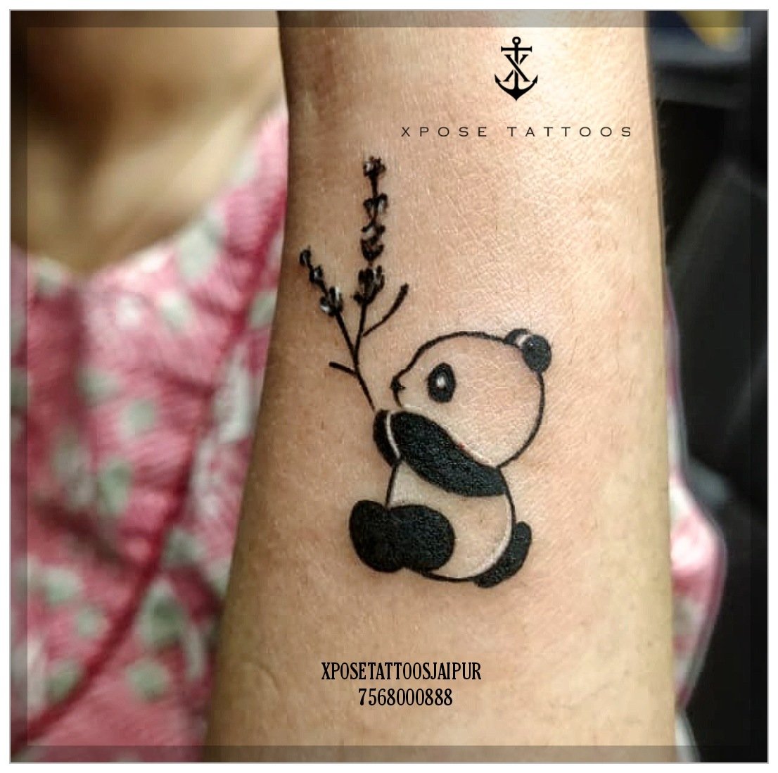 Tattoo uploaded by Samurai Tattoo mehsana  Panda tattoo Panda tattoo  ideas Tattoo for girls Girls tattoo Small tattoo  Tattoodo