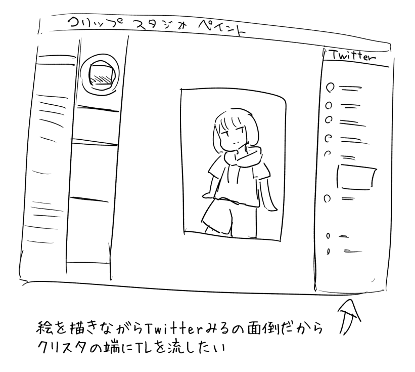 描きながらTwitter見れるようにしたい 