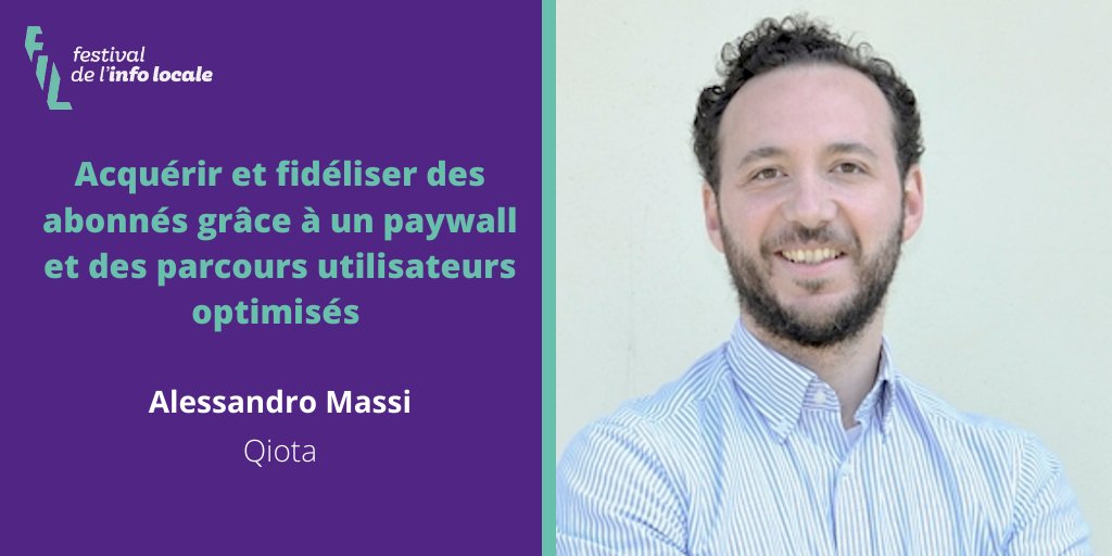 [Ils seront au #FIL2021 👍 ]
Alessandro Massi, <a href="/getQiota/">qiota</a>, donne des clés pour optimiser l'acquisition et la fidélisation de vos abonnés ! 
Pour découvrir tous les speakers 👉 bit.ly/37Xf4YP 
#infolocale