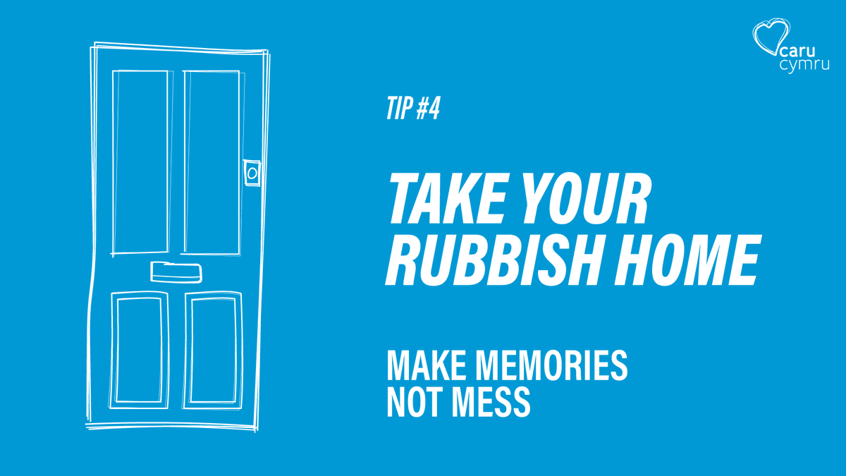 Keep_Wales_Tidy's tweet photo. Respect our beautiful country and make memories not mess #BankHolidayWeekend
🗑️Take a bin bag
💧 Take a reusable bottle cup
🎒Carry only what you need
🚮Take your rubbish home
https://t.co/NuWKXViYCx
#CaruCymru #MakeMemoriesNotMess #TakeitHome https://t.co/lJ65Zkdi5l