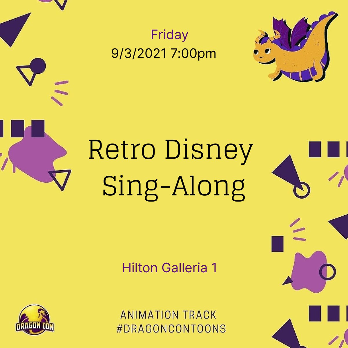 Retro Disney Sing-Along - Friday, Sep 3, 7:00 PM - Goof around and go Bonkers as you raise your voice to the catchy, nostalgic tunes of classic Disney TV shows &amp; early animated films. (Hilton Galleria 1) #DragonCon2021