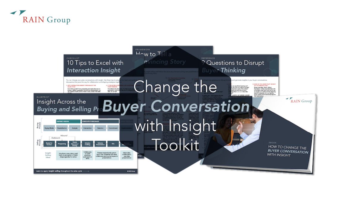 mike_schultz's tweet photo. Sellers who win educate buyers 3x more often than those that finish second. Learn to challenge the status quo and change the sales conversation with this new toolkit from @RAINSelling. https://t.co/cLkYcRjJVZ #salestips #insightselling https://t.co/TBXpOca8ld