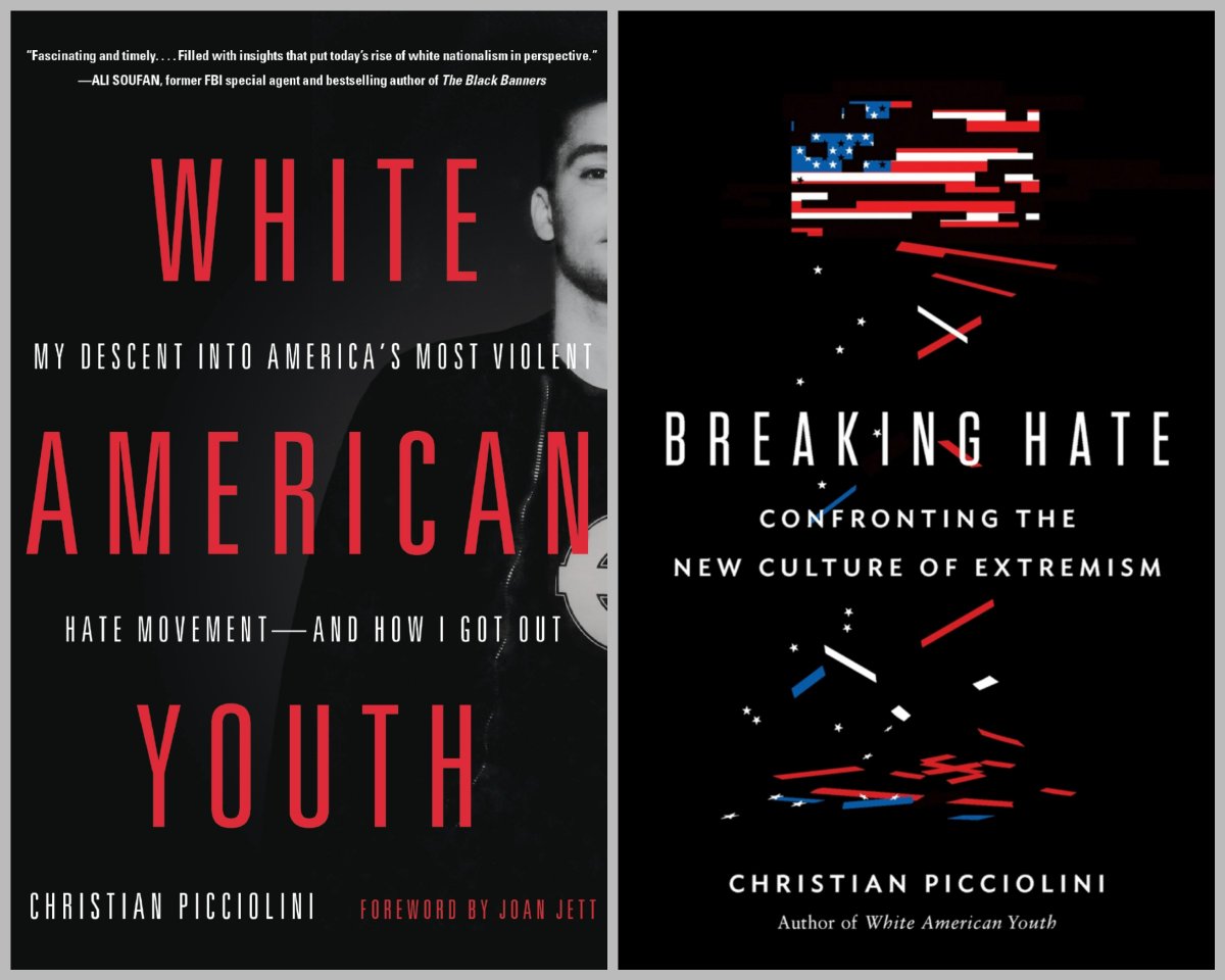 cpicciolini's tweet photo. If you're looking to better understand how someone could go down the path of extremism, my memoir, #WhiteAmericanYouth, and my most recent book, #BreakingHate, can provide insight. They explore how people are lured in &amp; provide a roadmap to help disengage.
https://t.co/Po5l5NW5LN https://t.co/iLjg4fhVvs